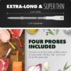 CHEF iQ Sense | Smart Wireless Meat Thermometer | 4 Ultra-Thin Probes | WiFi Unlimited Range | 1000°F Heat Safe | 5 Sensors | BBQ, Grill, Oven, Smoker, Air Fryer | Gen3 | White