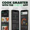 CHEF iQ Sense | Smart Wireless Meat Thermometer | Ultra-Thin Probe | WiFi Unlimited Range | 1000°F Heat Safe | 5 Sensors | BBQ, Grill, Oven, Smoker, Air Fryer | Gen3 | Black