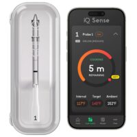 CHEF iQ Sense | Smart Wireless Meat Thermometer | Ultra-Thin Probe | WiFi Unlimited Range | 1000°F Heat Safe | 5 Sensors | BBQ, Grill, Oven, Smoker, Air Fryer | Gen3 | White