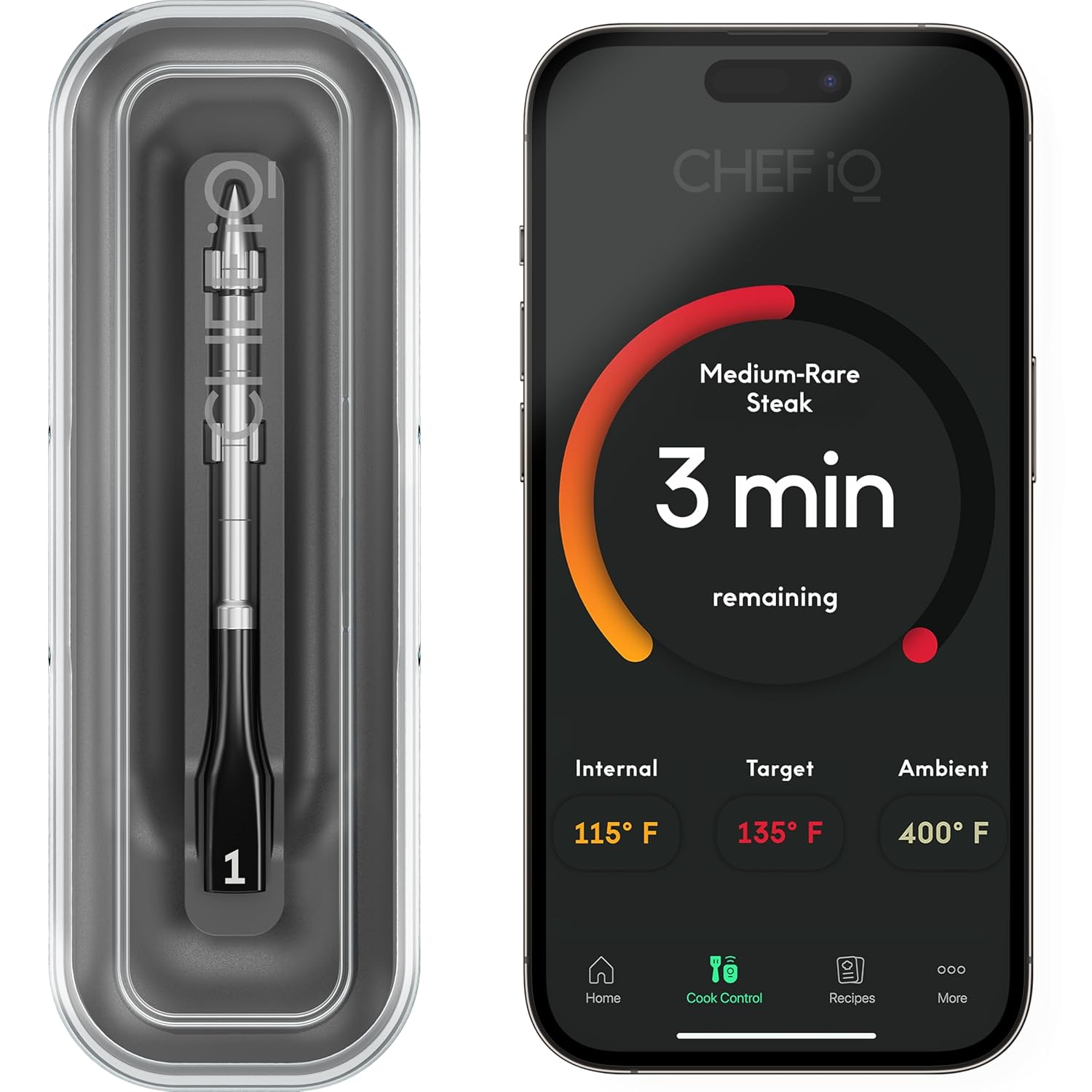 CHEF iQ Sense Smart Wireless Meat Thermometer with Ultra-Thin Probe, Unlimited Range Bluetooth Meat Thermometer, Digital Food Thermometer for Remote Monitoring of BBQ Grill, Oven, Smoker, Air Fryer CHEF iQ Sense Smart Wireless Meat Thermometer with Ultra-Thin Probe, Unlimited Range Bluetooth Meat Thermometer, Digital Food Thermometer for Remote Monitoring of BBQ Grill, Oven, Smoker, Air Fryer
