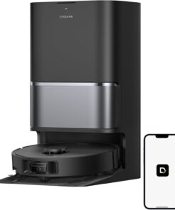 DREAME L40 Ultra Gen 2 Robot Vacuum and Mop with 25,000Pa Suction, Extendable Side Brush and Mop, All-in-One Self-Emptying & Cleaning Dock, Voice & App Control, Black