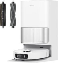 DREAME L40s Ultra AE Robot Vacuum and Mop Combo, 19,000Pa Suction, Self Emptying Dust Box, Flexible Mop & 167℉ Self Cleaning Washboard, Diverse Brush Selection, All-in-One Station, Auto Refill, White