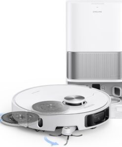 DREAME L40s Ultra Robot Vacuum and Mop, 19,000Pa Suction, Auto-Empty, Mop Self-Cleaning, 100% Detangling DuoBrush, Extending Mops and Side Brush, 1.57in Obstacle Clearing, App & Voice Control (White)