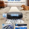 ECOVACS DEEBOT T80 Omni Robot Vacuum and Mop, Instant Self-Cleaning OZMO Roller Mop, TruEdge Deep Cleaning, AI Navigation, 18,000Pa Suction and ZeroTangle 3.0 for Pets and Carpets