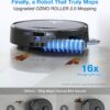 ECOVACS DEEBOT T80S Omni Robot Vacuum and Mop, 24,800Pa Suction, Instant Self-Cleaning OZMO Roller Mop, Auto-Lift Mop for Carpet & Spill Protection, AI Navigation, ZeroTangle 3.0 for Pets Family
