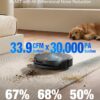 ECOVACS DEEBOT T90 PRO OMNI Robot Vacuum and Mop, 30,000Pa Suction, Instant Self-Cleaning OZMO Roller Mop, TruEdge Deep Edge Cleaning, ZeroTangle, Hot Water Wash & 145°F Air Dry, AI Obstacle Avoidance