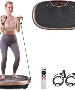 EILISON FitMaxx 3D XL Vibration Plate Exercise Machine - Whole Body Workout Vibration Platform w/Loop Bands - Lymphatic Drainage Machine for Weight Loss, Shaping, Wellness, Recovery