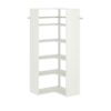 Easy Track PH42-WH Corner Tower unit White Solid Shelving Wood Closet System Easy Track PH42-WH Corner Tower unit White Solid Shelving Wood Closet System