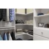 Easy Track PH42-WH Corner Tower unit White Solid Shelving Wood Closet System Easy Track PH42-WH Corner Tower unit White Solid Shelving Wood Closet System