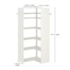 Easy Track PH42-WH Corner Tower unit White Solid Shelving Wood Closet System Easy Track PH42-WH Corner Tower unit White Solid Shelving Wood Closet System