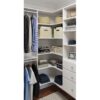 Easy Track PH42-WH Corner Tower unit White Solid Shelving Wood Closet System