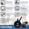 Educator ET-300 Black Mini E Collar for Dog Training with Remote - 1/2 Mile Range, Waterproof, 100 Blunt Stimulation Levels, Tone or Vibration Mode, Night Light Tracking for Small, Medium & Large Dogs