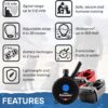 Educator ET-302 Black Mini E Collar for Dog Training with Remote - 1/2 Mile Range, Waterproof, 100 Blunt Stimulation Levels, Tone or Vibration Mode, Night Light for Small, Medium & Large Dogs (2 Dogs)