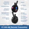Educator ET-302 Black Mini E Collar for Dog Training with Remote - 1/2 Mile Range, Waterproof, 100 Blunt Stimulation Levels, Tone or Vibration Mode, Night Light for Small, Medium & Large Dogs (2 Dogs)