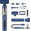 Fanttik Slim V10 APEX Cordless Car Vacuum, 4-in-1 Portable Mini Handheld Vac, 19kPa Suction Power, Upgraded Smart Digital Display, 2 Suction Modes for Small Jobs, Car, Office Desk, Keyboards (Blue)