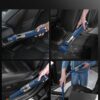 Fanttik Slim V10 APEX Cordless Car Vacuum, 4-in-1 Portable Mini Handheld Vac, 19kPa Suction Power, Upgraded Smart Digital Display, 2 Suction Modes for Small Jobs, Car, Office Desk, Keyboards (Blue)
