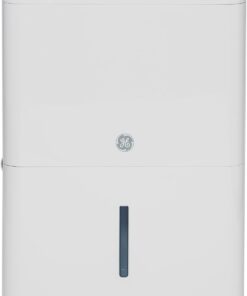 GE Portable Dehumidifier, 50 Pint Daily Output with Smart Dry for Wet Spaces, Drain Hose for Auto or Manual Drainage, Ultra Quiet, Perfect for Basement, Bedroom, Bathrooms, White