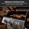 GasOne GP-1030S One 3 Burner Stainless Steel– Outdoor Cabinet Style with Wheels-High-Temperature Paint Coating Gas BBQ Grill – Elegant and Luxurious Design, Black