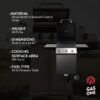 GasOne GP-1030S One 3 Burner Stainless Steel– Outdoor Cabinet Style with Wheels-High-Temperature Paint Coating Gas BBQ Grill – Elegant and Luxurious Design, Black