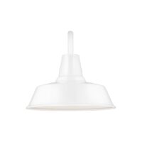 Generation Lighting Barn Light 1 -Light 15-in H White Hardwired Dark Sky Outdoor Wall Light