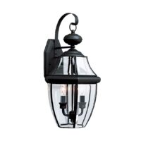 Generation Lighting Lancaster 2 -Light 20.5-in H Satin Black Hardwired Outdoor Wall Light