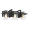 Generation Lighting Mitte 24-in 3 Light Matte Black Transitional Bathroom Vanity light