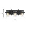 Generation Lighting Mitte 24-in 3 Light Matte Black Transitional Bathroom Vanity light