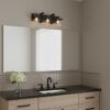 Generation Lighting Mitte 24-in 3 Light Matte Black Transitional Bathroom Vanity light