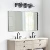 Generation Lighting Mitte 33-in 4 Light Matte Black Transitional Bathroom Vanity light