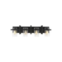 Generation Lighting Mitte 33-in 4 Light Matte Black Transitional Bathroom Vanity light