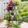 Greenstalk Patented Large 5 Tier Vertical Garden Planter with Patented Internal Watering System Great for Growing a Variety of Strawberries, Vegetables, Herbs, & Flowers (Stunning Stone)