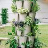 Greenstalk Patented Large 5 Tier Vertical Garden Planter with Patented Internal Watering System Great for Growing a Variety of Strawberries, Vegetables, Herbs, & Flowers (Stunning Stone)