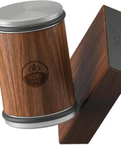 HORL 2 Walnut Rolling Knife Sharpener - Kitchen Knife Sharpener for Razor Sharp Edges Made in Germany - Easy Knife Sharpening Kit - Roller with Magnetic Holder with 15 & 20 Degrees