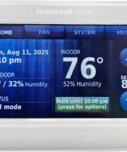 Honeywell TH9320WF5003 Wi-Fi 9000 Color Touch Screen Programmable Thermostat, 3.5 x 4.5 Inch, White, 'Requires C Wire"