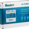 Hunter X-Core XC400I 4 Zone Sprinkler Controller, Indoor Irrigation Timer for Lawn and Garden, Easy DIY Install, Memory Backup, Seasonal Adjust, Grey