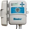 Hunter X2 4 Zone Sprinkler Controller, Outdoor Irrigation Timer for Lawn and Garden, Smart Watering with Weather-Based Scheduling and Cycle and Soak, Smart Controller Ready with Optional WiFi Module