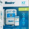 Hunter X2 4 Zone Sprinkler Controller, Outdoor Irrigation Timer for Lawn and Garden, Smart Watering with Weather-Based Scheduling and Cycle and Soak, Smart Controller Ready with Optional WiFi Module