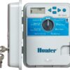 Hunter XC -600 Hybrid Battery Powered Irrigation Controller, 6 Zone Sprinkler Timer, Indoor and Outdoor Use, Waterproof, Programmable Lawn and Garden Watering System