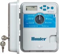 Hunter XC -600 Hybrid Battery Powered Irrigation Controller, 6 Zone Sprinkler Timer, Indoor and Outdoor Use, Waterproof, Programmable Lawn and Garden Watering System