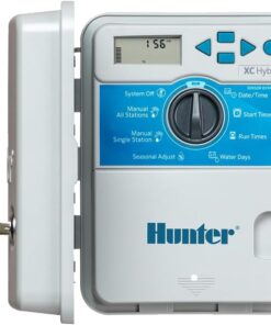 Hunter XC -600 Hybrid Battery Powered Irrigation Controller, 6 Zone Sprinkler Timer, Indoor and Outdoor Use, Waterproof, Programmable Lawn and Garden Watering System