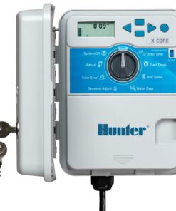 Hunter XC800 X-Core 8 Zone Outdoor/Indoor Sprinkler Timer, Weatherproof Irrigation Controller for Lawn and Garden, Programmable Automatic Watering, Easy Install