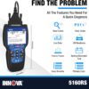 INNOVA 5160RS, OBD2 Bidirectional Scan Tool, OE-Level All System Diagnostics, Reset Oil Light/Battery/EPB/SAS/DPF, Mechanic Recommended Fixes & Parts, TSBs, 1yr Warranty, Free Updates