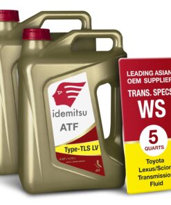 Idemitsu ATF Type TLS-LV (WS) Automatic Transmission Fluid for Toyota/Lexus/Scion – 5 Quart, Pack of 2 | Engineered for Optimal Fuel Economy and Enhanced Protection | Part Number: 30040091-75000C020