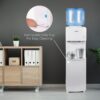 Igloo Top Loading Water Cooler for Hot & Cold Dispenser – White, Holds 3 & 5 Gallon Jugs, Child Safety Lock – for Homes, Kitchens, Offices, Dorms