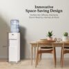 Igloo Top Loading Water Cooler for Hot & Cold Dispenser – White, Holds 3 & 5 Gallon Jugs, Child Safety Lock – for Homes, Kitchens, Offices, Dorms