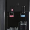 Igloo Top Loading Water Cooler with Removable Tray & Energy-Saving Features - Water Tower with Hot, Cold Temperature Settings- Water Dispenser Fits 3 & 5-Gallon Jugs with Child Safety Lock- Stainless