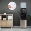 Igloo Top Loading Water Cooler with Removable Tray & Energy-Saving Features - Water Tower with Hot, Cold Temperature Settings- Water Dispenser Fits 3 & 5-Gallon Jugs with Child Safety Lock- Stainless