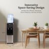 Igloo Top Loading Water Cooler with Removable Tray & Energy-Saving Features - Water Tower with Hot, Cold Temperature Settings- Water Dispenser Fits 3 & 5-Gallon Jugs with Child Safety Lock- Stainless