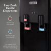 Igloo Top Loading Water Cooler with Removable Tray & Energy-Saving Features - Water Tower with Hot, Cold Temperature Settings- Water Dispenser Fits 3 & 5-Gallon Jugs with Child Safety Lock- Stainless
