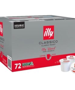 Illy Coffee K Cups - Pods For Keurig Machines – Classico Roast - Caramel, Orange Blossom & Jasmine - Mild, Flavorful & Balanced Flavor - No Preservatives – 72 Count